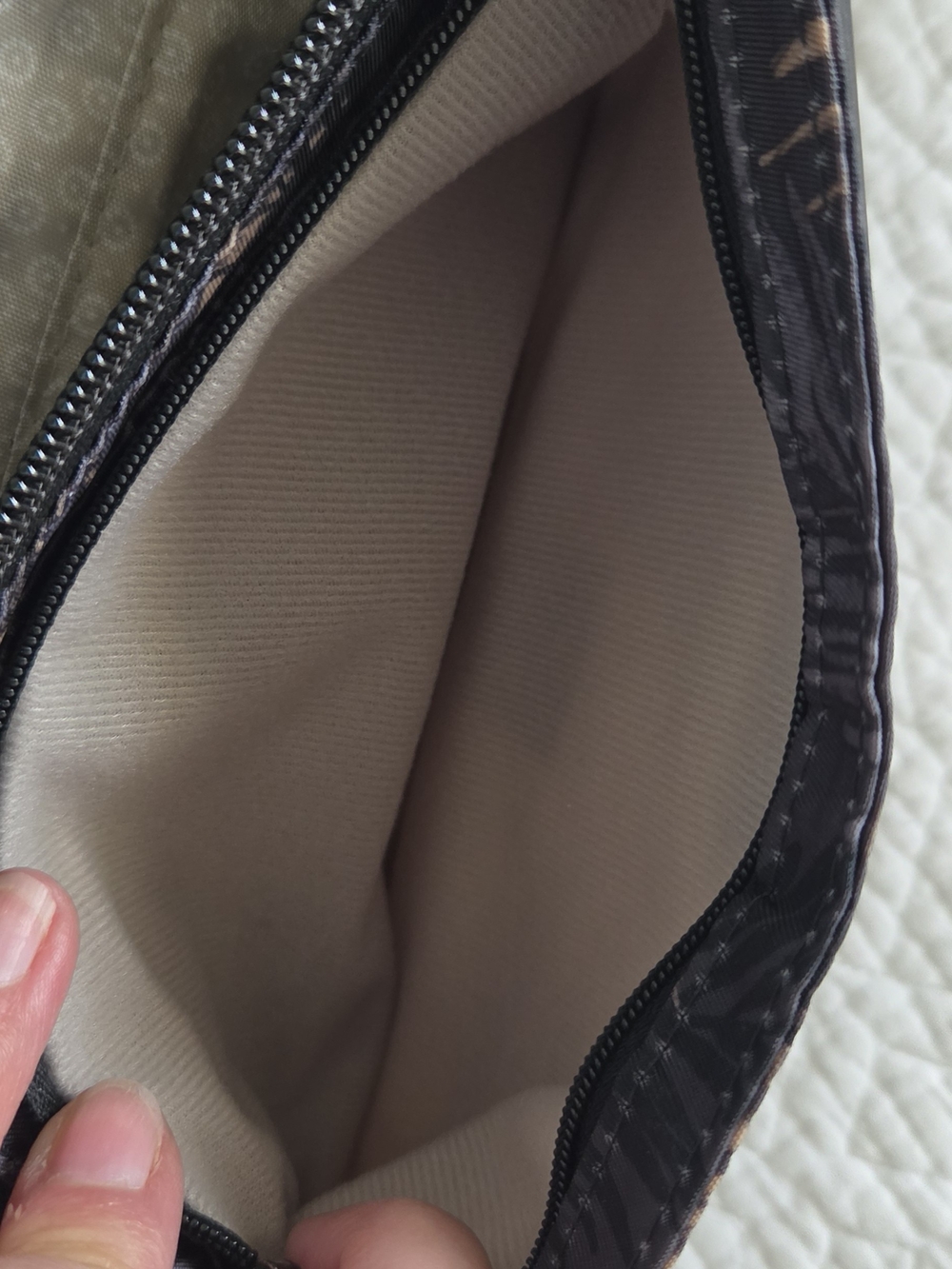 lug Quilted Black Crossbody with Palm-Print Accent - Picture 10 of 12